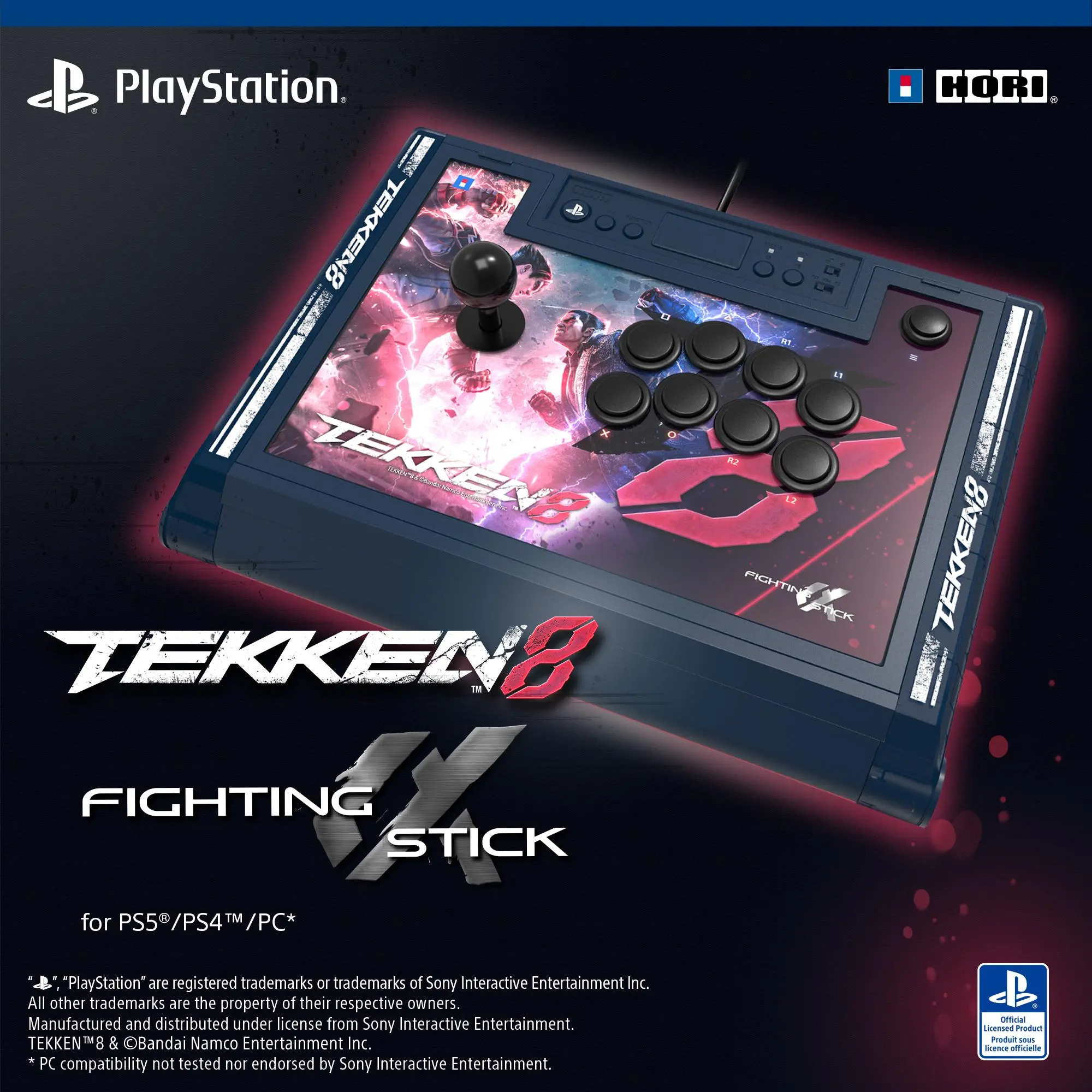 Kontroler Hori Fighting Stick Tekken 8 Edition do PS5, PS4 Przewodowy