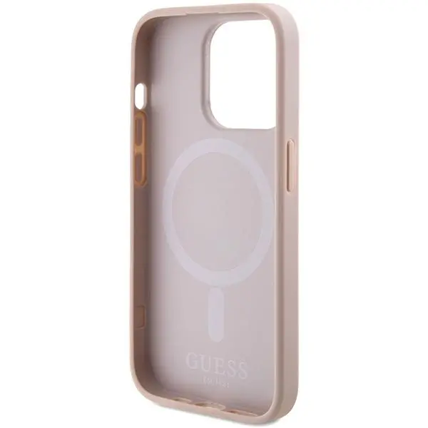 Etui Guess Saffiano MagSafe GUHMP15LPSAHMCP do iPhone 15 Pro Różowy