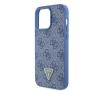 Etui Guess Leather 4G Triangle Strass GUHCP15XP4TDPB do iPhone 15 Pro Max Niebieski