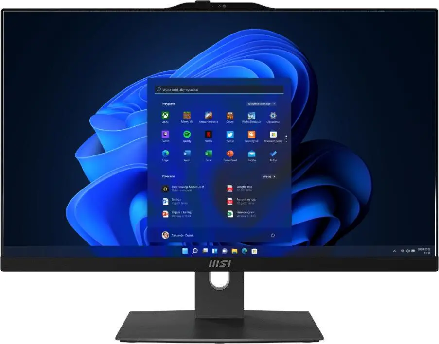 Komputer MSI Modern AM242P 12M-009EU i7-1260P 23,8" 16GB RAM 512GB Dysk SSD Win11 Pro Czarny