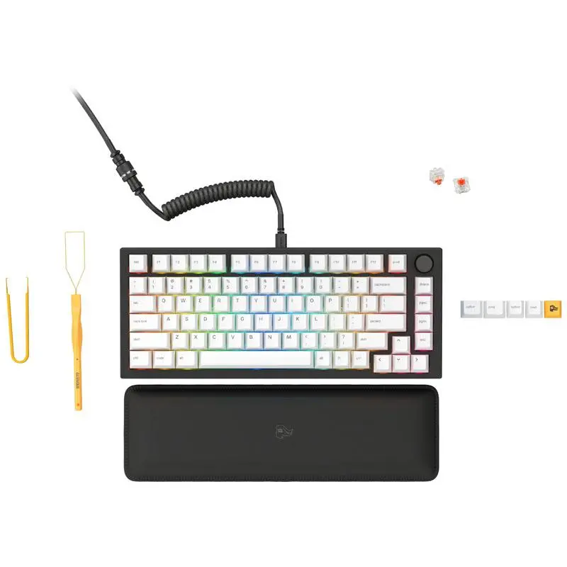 Klawiatura mechaniczna Glorious GMMK PRO TKL 75% RGB Biało-czarny
