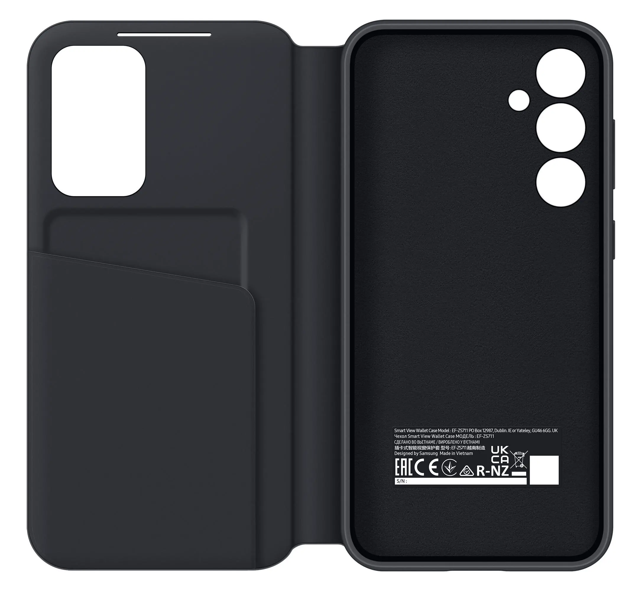 Etui Samsung Smart Clear View Cover do Galaxy S23 FE Czarny