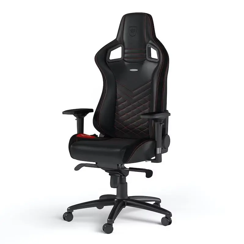 Fotel Noblechairs EPIC Black Red Gamingowy do 120kg Skóra ECO Czarno-czerwony