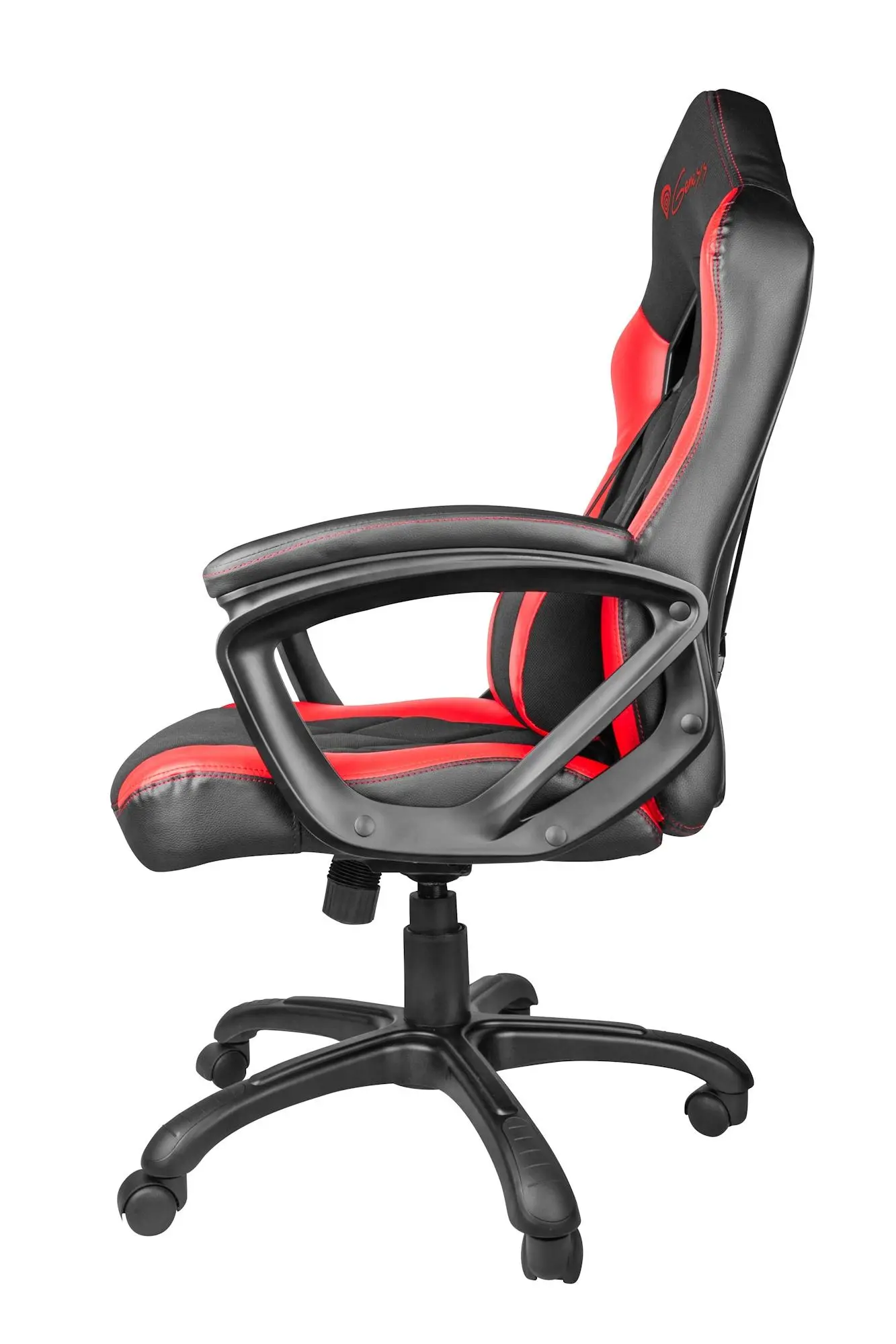 Fotel Genesis Nitro 330 Gamingowy do 120kg Skóra ECO Tkanina Czarno-czerwony