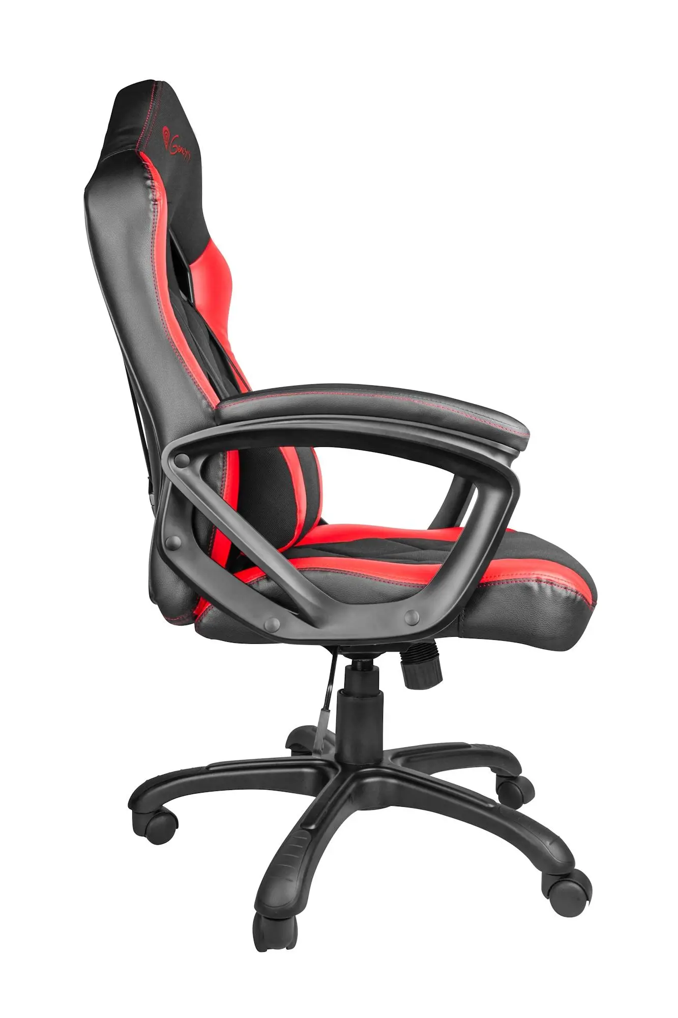Fotel Genesis Nitro 330 Gamingowy do 120kg Skóra ECO Tkanina Czarno-czerwony