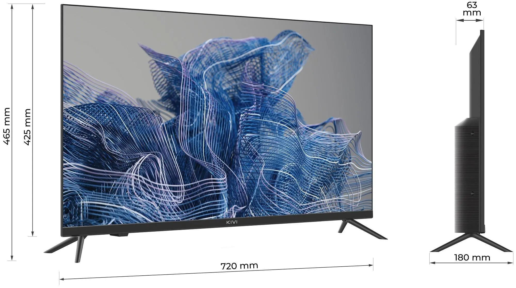 Telewizor KIVI 32H740NB  32" LED HD Ready Android TV DVB-T2