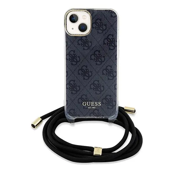 Etui Guess Crossbody Cord 4G Print GUHCP15SHC4SEK do iPhone 15/14/13 Czarny
