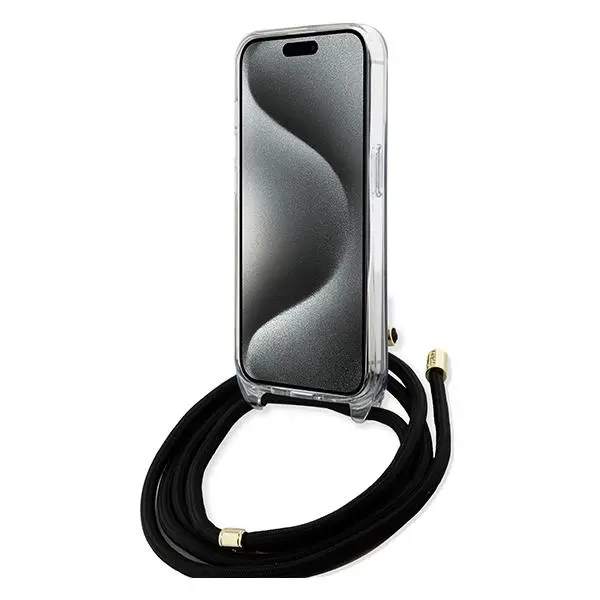 Etui Guess Crossbody Cord 4G Print GUHCP15SHC4SEK do iPhone 15/14/13 Czarny
