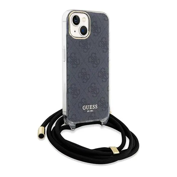 Etui Guess Crossbody Cord 4G Print GUHCP15SHC4SEK do iPhone 15/14/13 Czarny