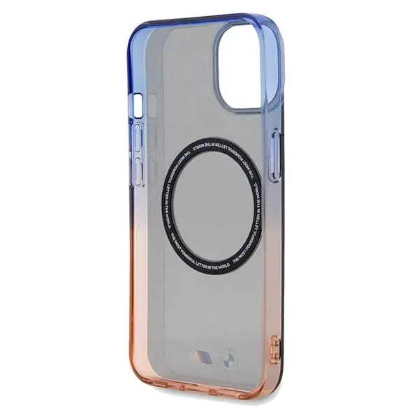 Etui BMW Gradient Bumper MagSafe BMHMP15SHTGE do iPhone 15/14/13 Szary