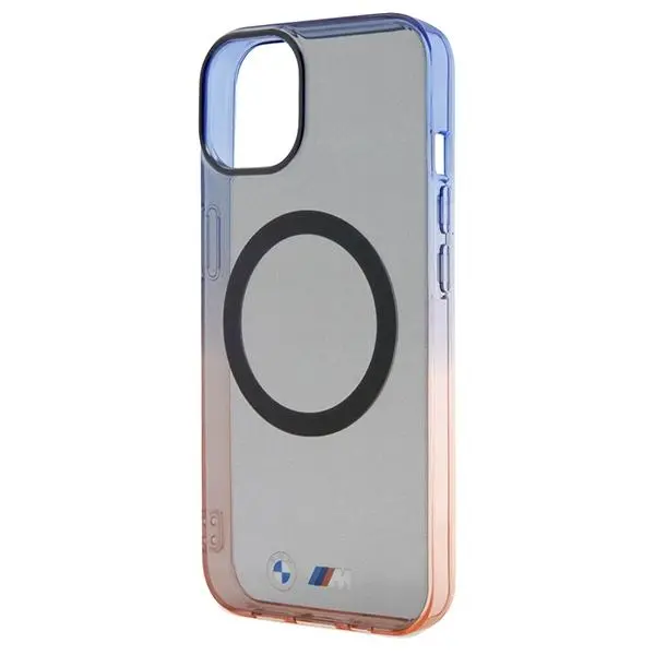 Etui BMW Gradient Bumper MagSafe BMHMP15SHTGE do iPhone 15/14/13 Szary
