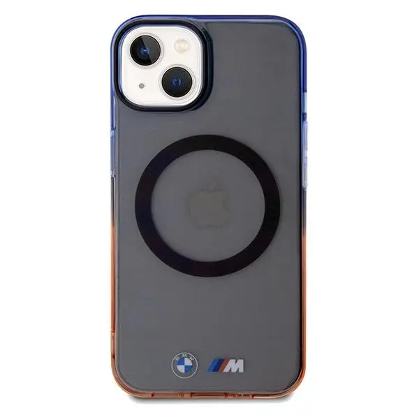 Etui BMW Gradient Bumper MagSafe BMHMP15SHTGE do iPhone 15/14/13 Szary