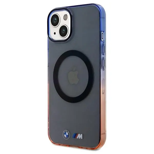 Etui BMW Gradient Bumper MagSafe BMHMP15SHTGE do iPhone 15/14/13 Szary