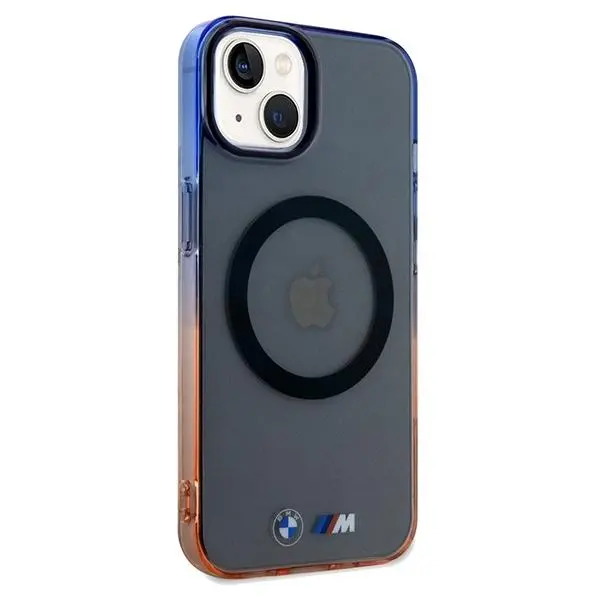 Etui BMW Gradient Bumper MagSafe BMHMP15SHTGE do iPhone 15/14/13 Szary