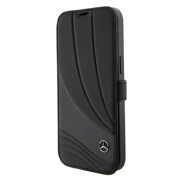 Etui Mercedes-Benz Leather Wave Patern MEBKP15L8ROLK do iPhone 15 Pro