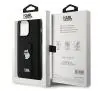 Etui Karl Lagerfeld Gripstand Saffiano Choupette Pins KLHCP13XGSACHPK do iPhone 13 Pro Max Czarny