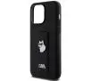 Etui Karl Lagerfeld Gripstand Saffiano Choupette Pins KLHCP13XGSACHPK do iPhone 13 Pro Max Czarny