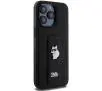 Etui Karl Lagerfeld Gripstand Saffiano Choupette Pins KLHCP13XGSACHPK do iPhone 13 Pro Max Czarny
