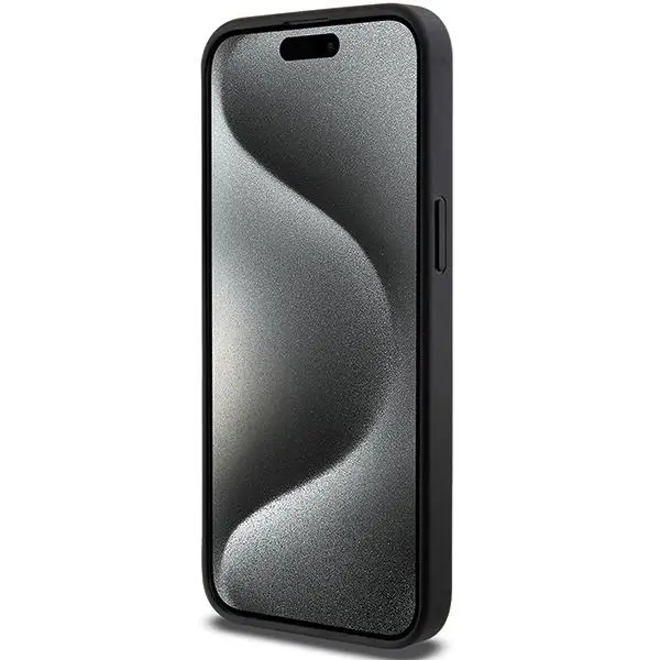 Etui Karl Lagerfeld Gripstand Saffiano Choupette Pins KLHCP13XGSACHPK do iPhone 13 Pro Max Czarny