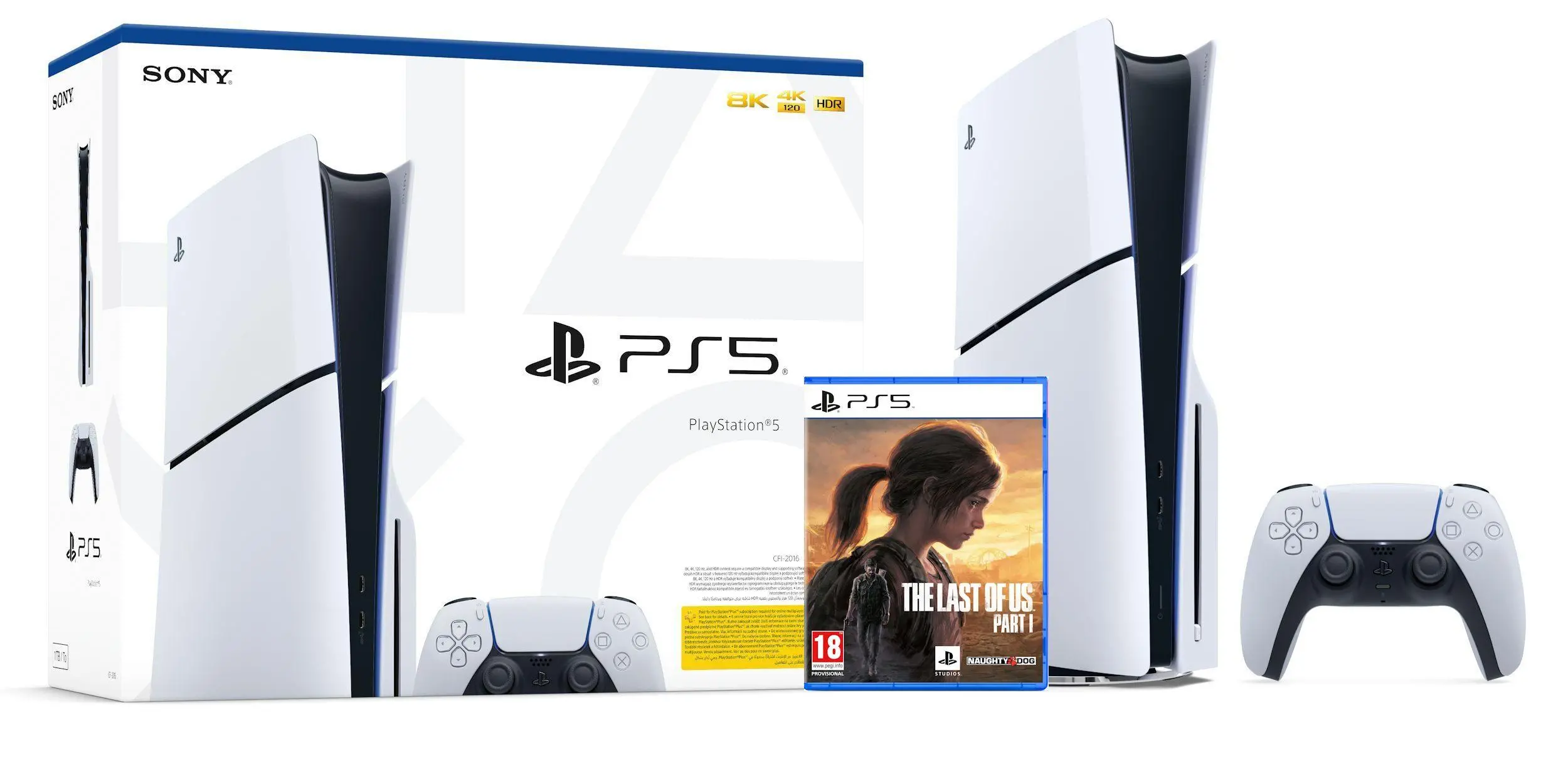 Konsola Sony PlayStation 5 Slim D Chassis (PS5) 1TB z napędem + The Last of Us Part I