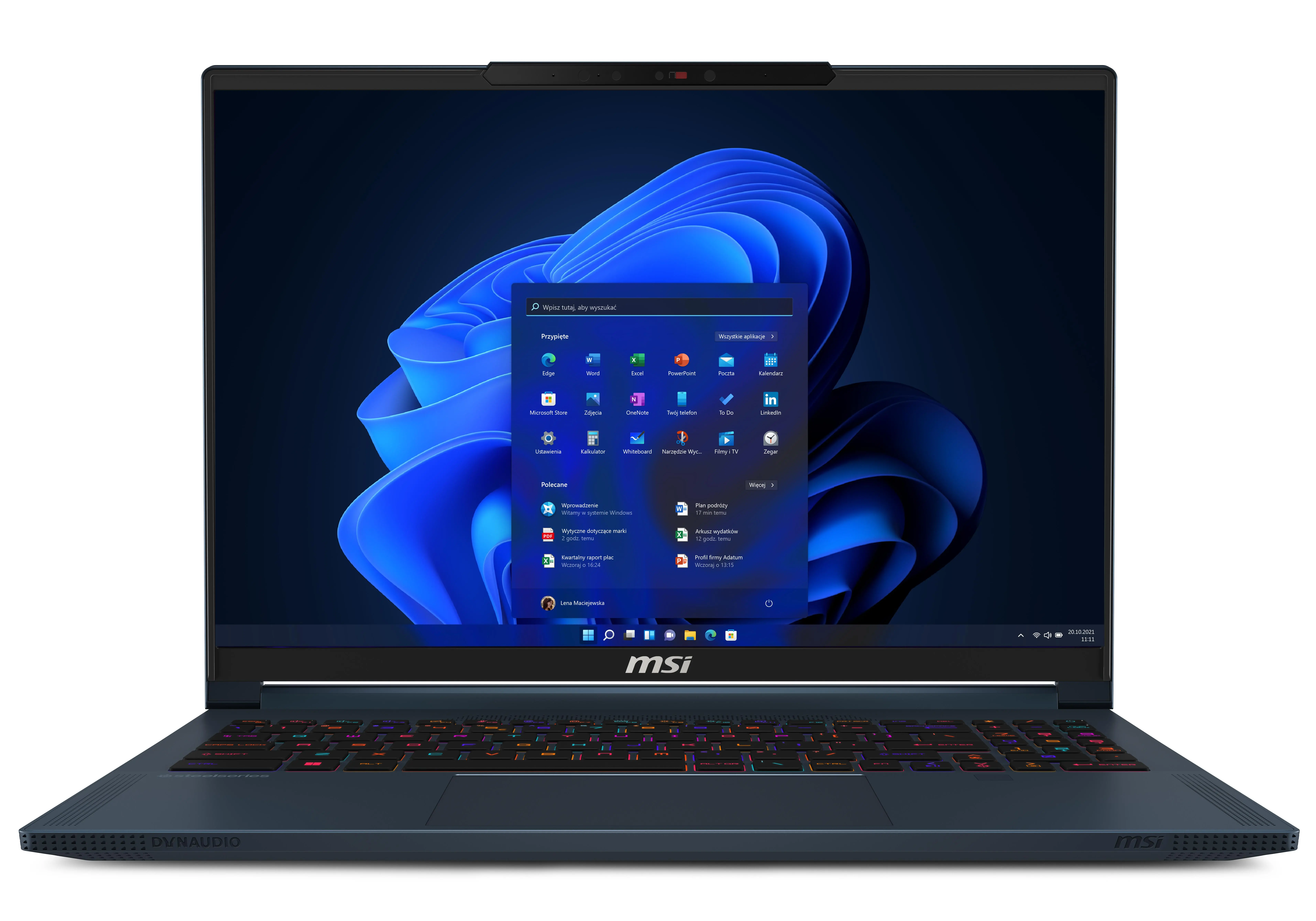 Laptop gamingowy MSI Stealth 16 AI Studio A1VIG-009PL 16" 120Hz Ultra 9 185H 32GB RAM 2TB Dysk SSD RTX4090 DLSS3 Win11 Niebieski Funkcje AI