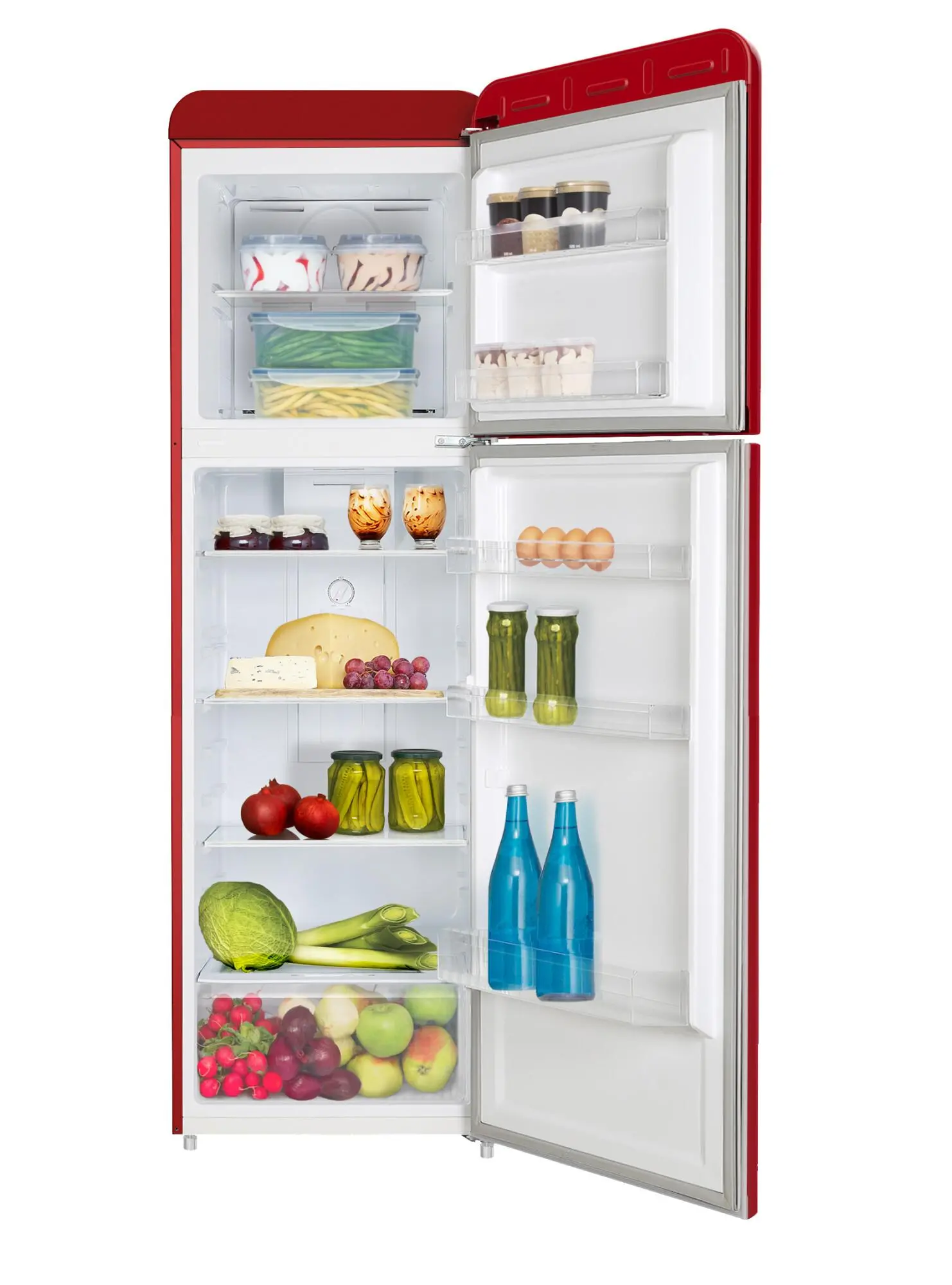 Lodówka Amica Retro FD280.3FR(E) Pełny No Frost 176,5cm Czerwony