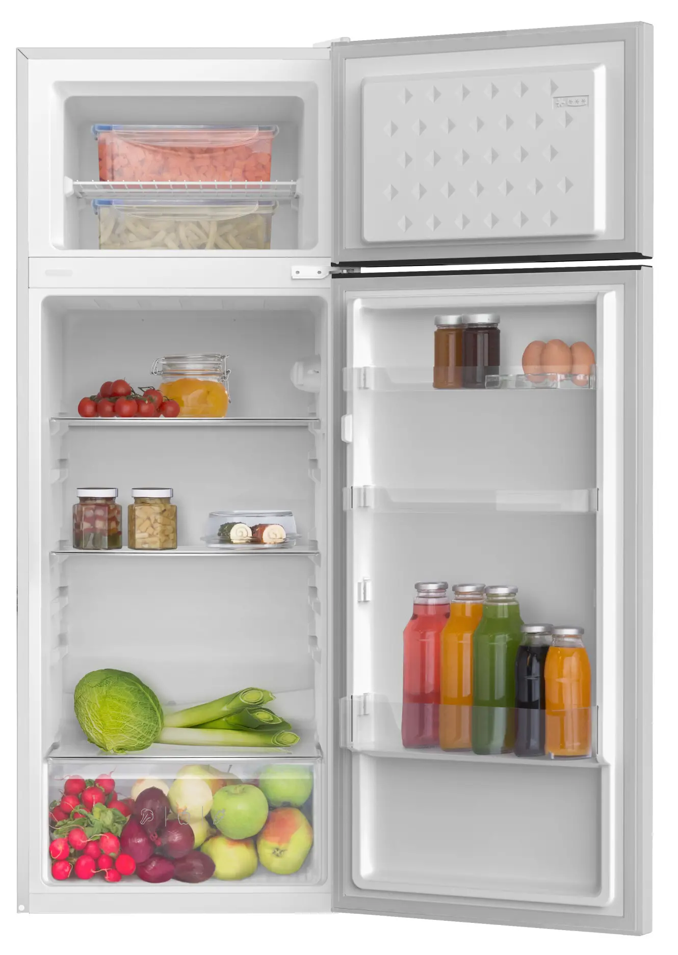 Lodówka Amica FD2485.4(E) 144cm Biały