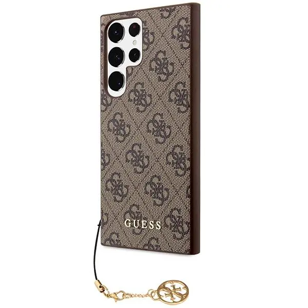 Etui Guess 4G Charms Collection GUHCS24LGF4GBR do Samsung Galaxy S24 Ultra Brązowy