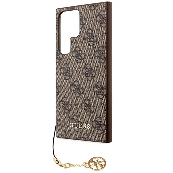 Etui Guess 4G Charms Collection GUHCS24LGF4GBR do Samsung Galaxy S24 Ultra Brązowy