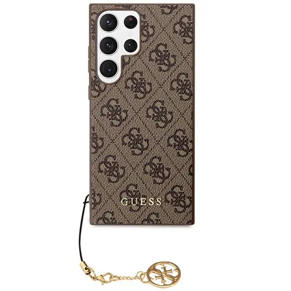 Etui Guess 4G Charms Collection GUHCS24LGF4GBR do Samsung Galaxy S24 Ultra Brązowy