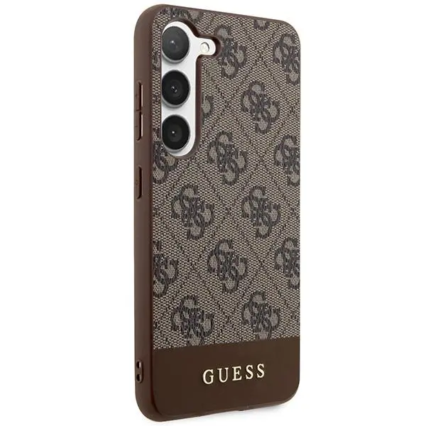 Etui Guess 4G Stripe Collection GUHCS24MG4GLBR do Samsung Galaxy S24+ Brązowy