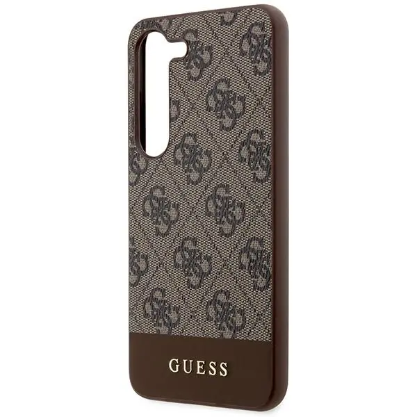 Etui Guess 4G Stripe Collection GUHCS24MG4GLBR do Samsung Galaxy S24+ Brązowy