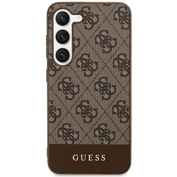 Etui Guess 4G Stripe Collection GUHCS24MG4GLBR do Samsung Galaxy S24+ Brązowy