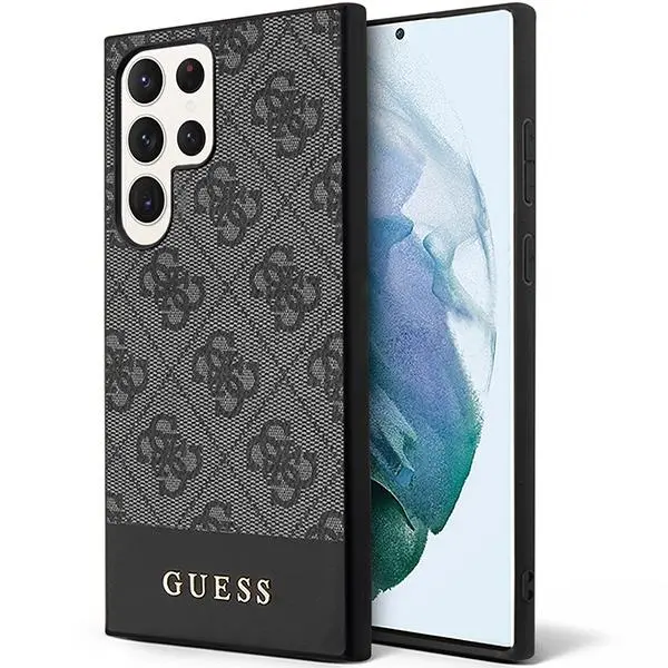 Etui Guess 4G Stripe Collection GUHCS24LG4GLGR do Samsung Galaxy S24 Ultra Czarny