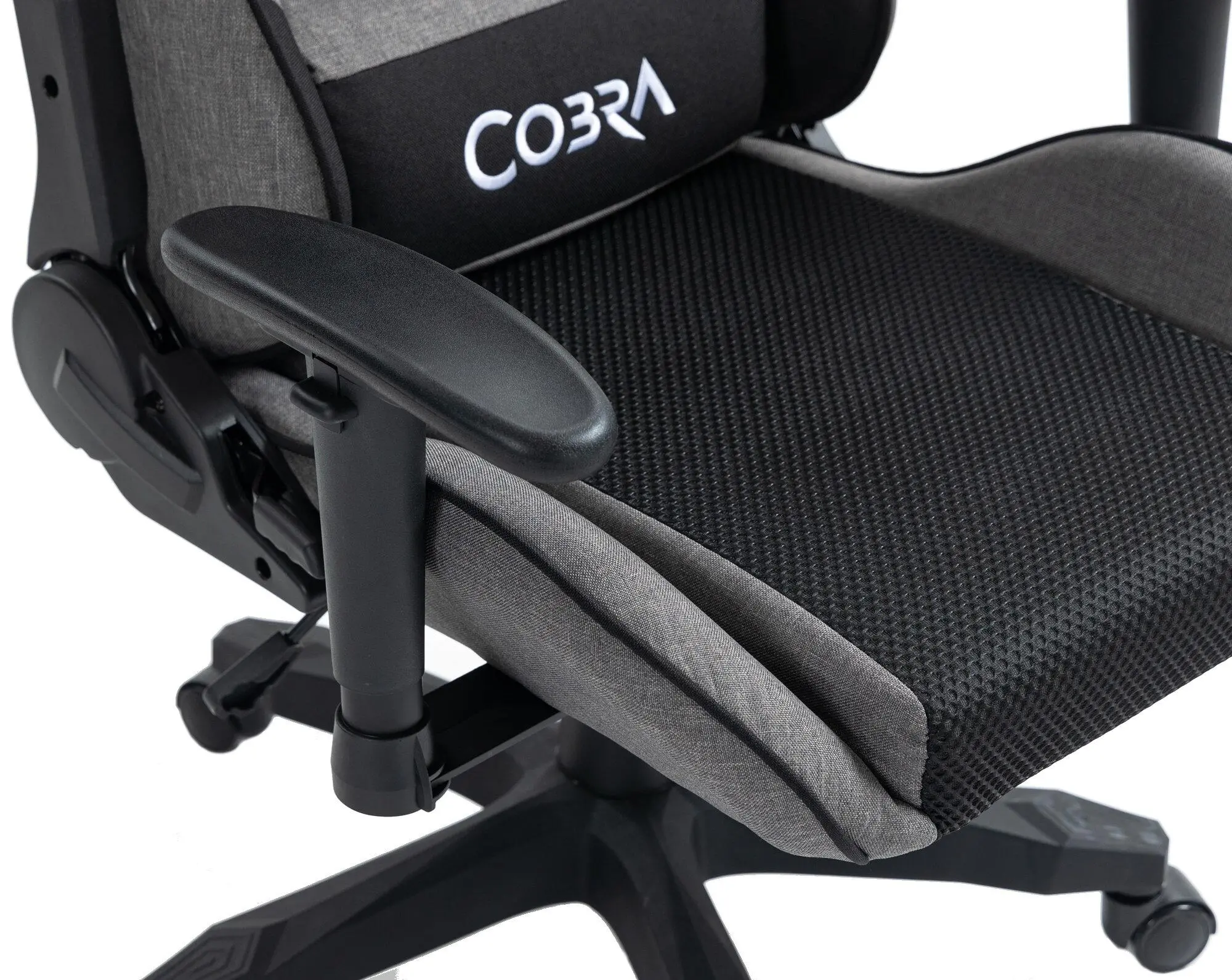 Fotel Cobra Rebel CR205 Gamingowy do 130kg Skóra ECO Szaro-czarny