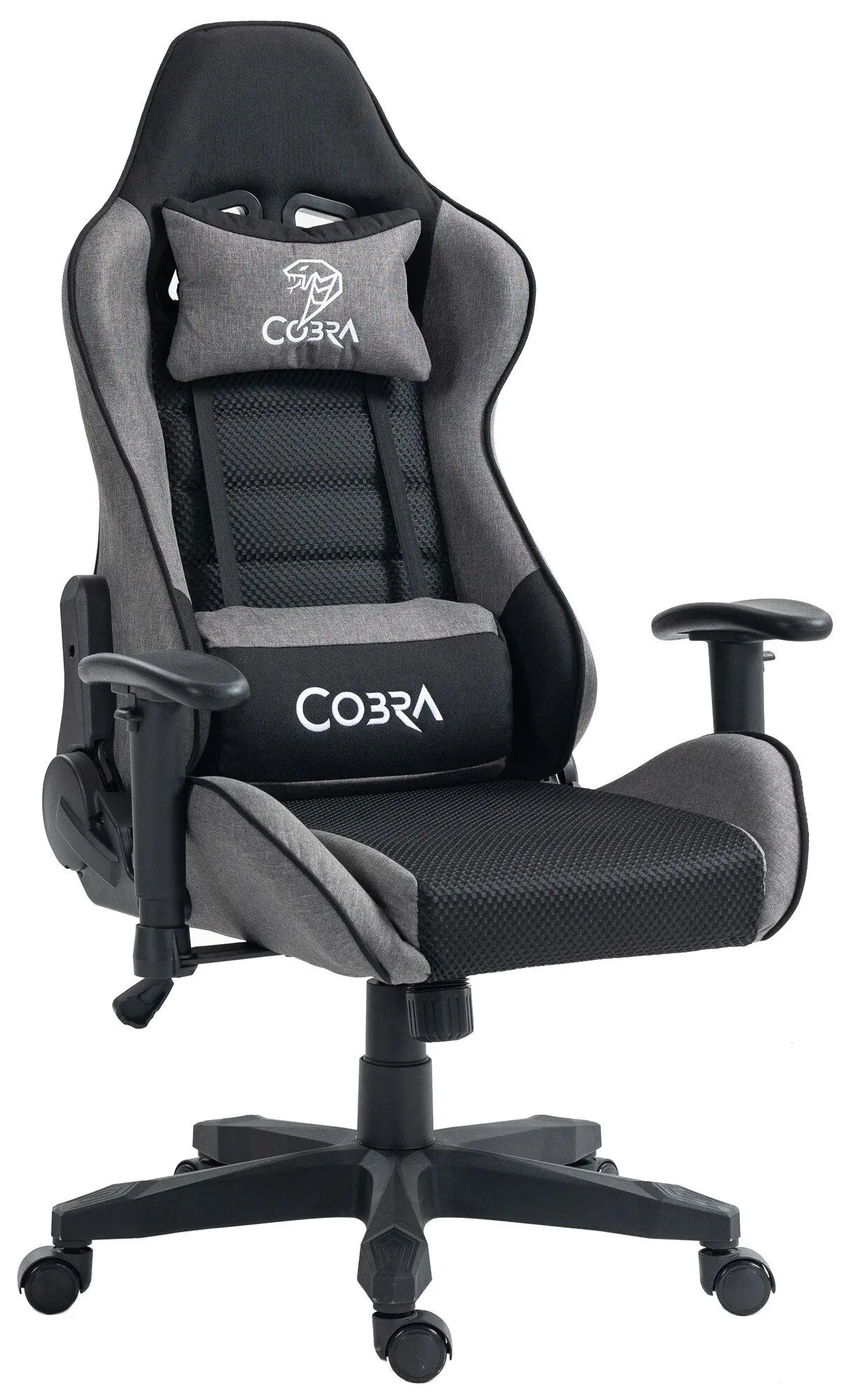 Fotel Cobra Rebel CR205 Gamingowy do 130kg Skóra ECO Szaro-czarny