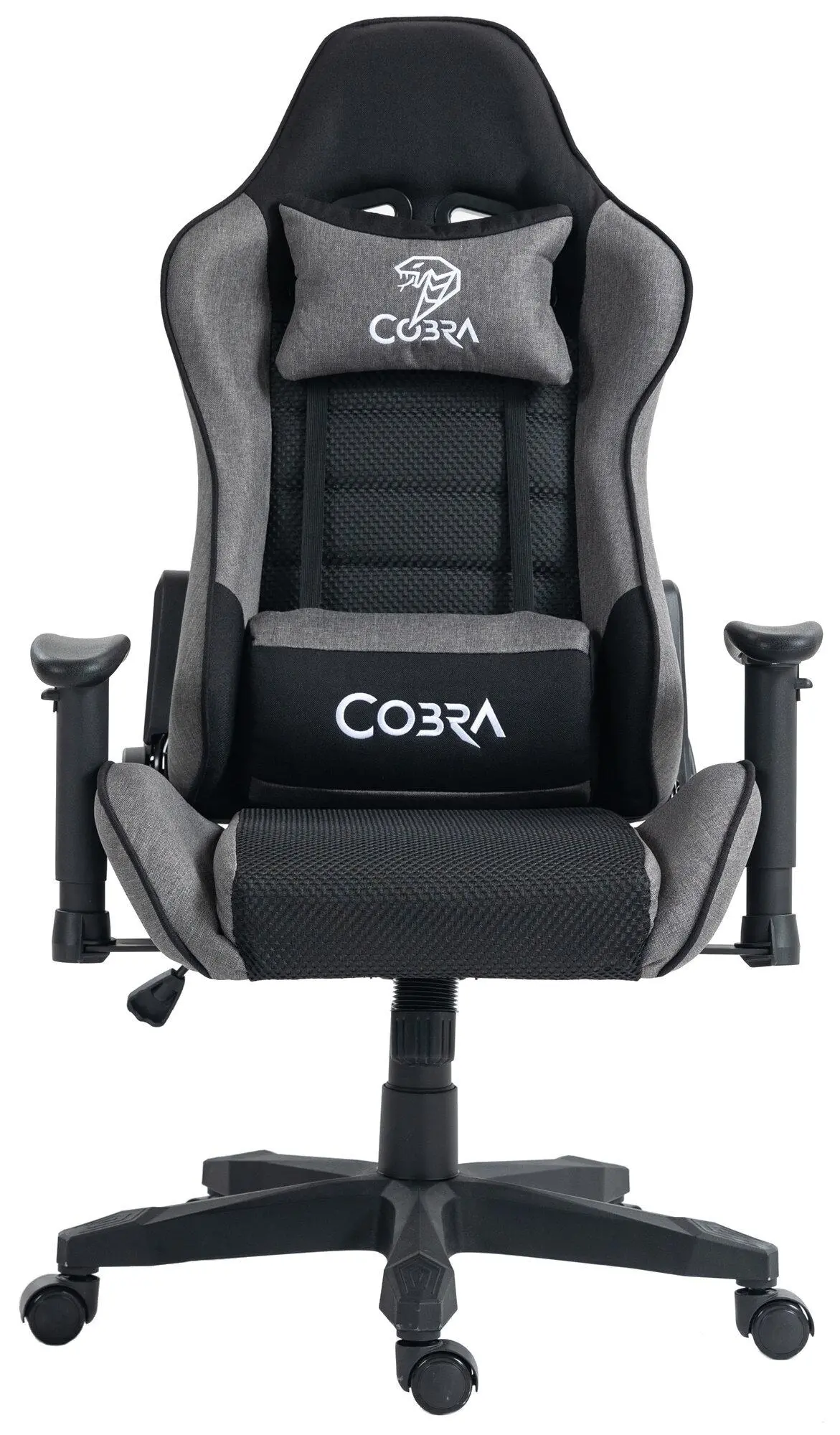 Fotel Cobra Rebel CR205 Gamingowy do 130kg Skóra ECO Szaro-czarny