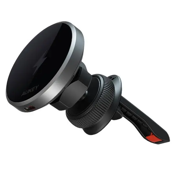 Uchwyt na telefon Aukey MagSafe do iPhone 15W USB-C Qi2 Czarny