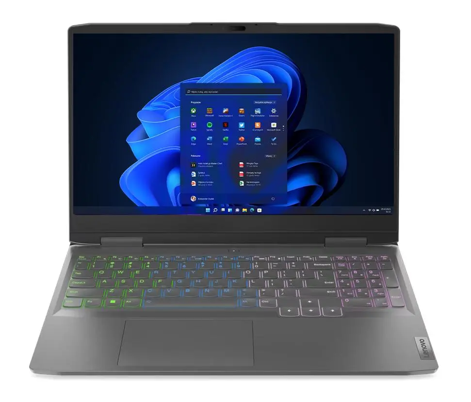Laptop gamingowy Lenovo LOQ 15IRH8 15,6" 144Hz i5-12450H 16GB RAM 512GB Dysk SSD RTX3050 Win11 Szary