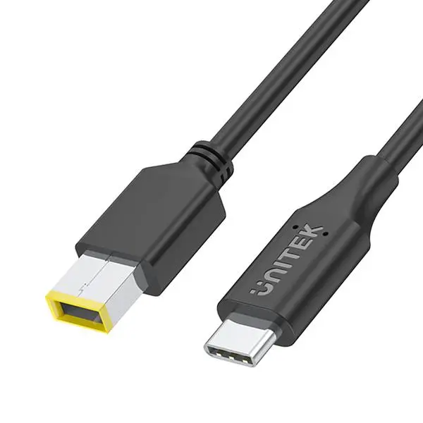 Kabel zasilający Unitek C14115BK do Lenovo 65W USB-C - DC11 4,5mm 1,8m Czarny