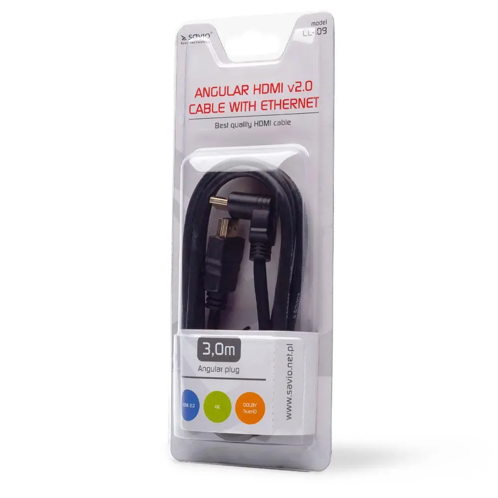Kabel HDMI Savio CL-109 3m Czarny