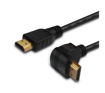 Kabel HDMI Savio CL-109, kątowy, 3m, HDMI 2.0,  4K