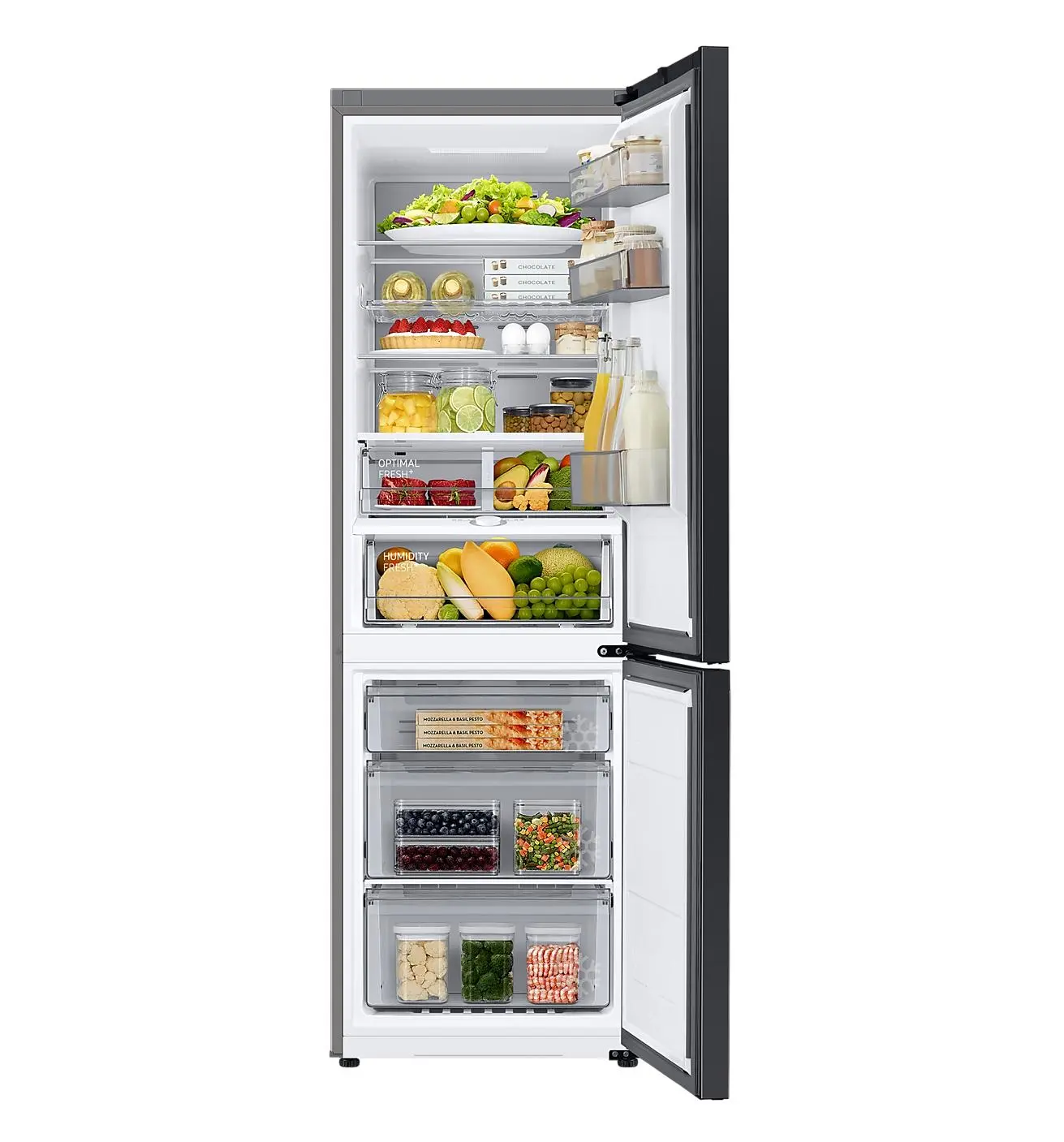 Lodówka Samsung Bespoke RB34C7B5E12 Pełny No Frost 185,3cm Szuflada z kontrolą wilgotności Zdalne sterowanie Biały
