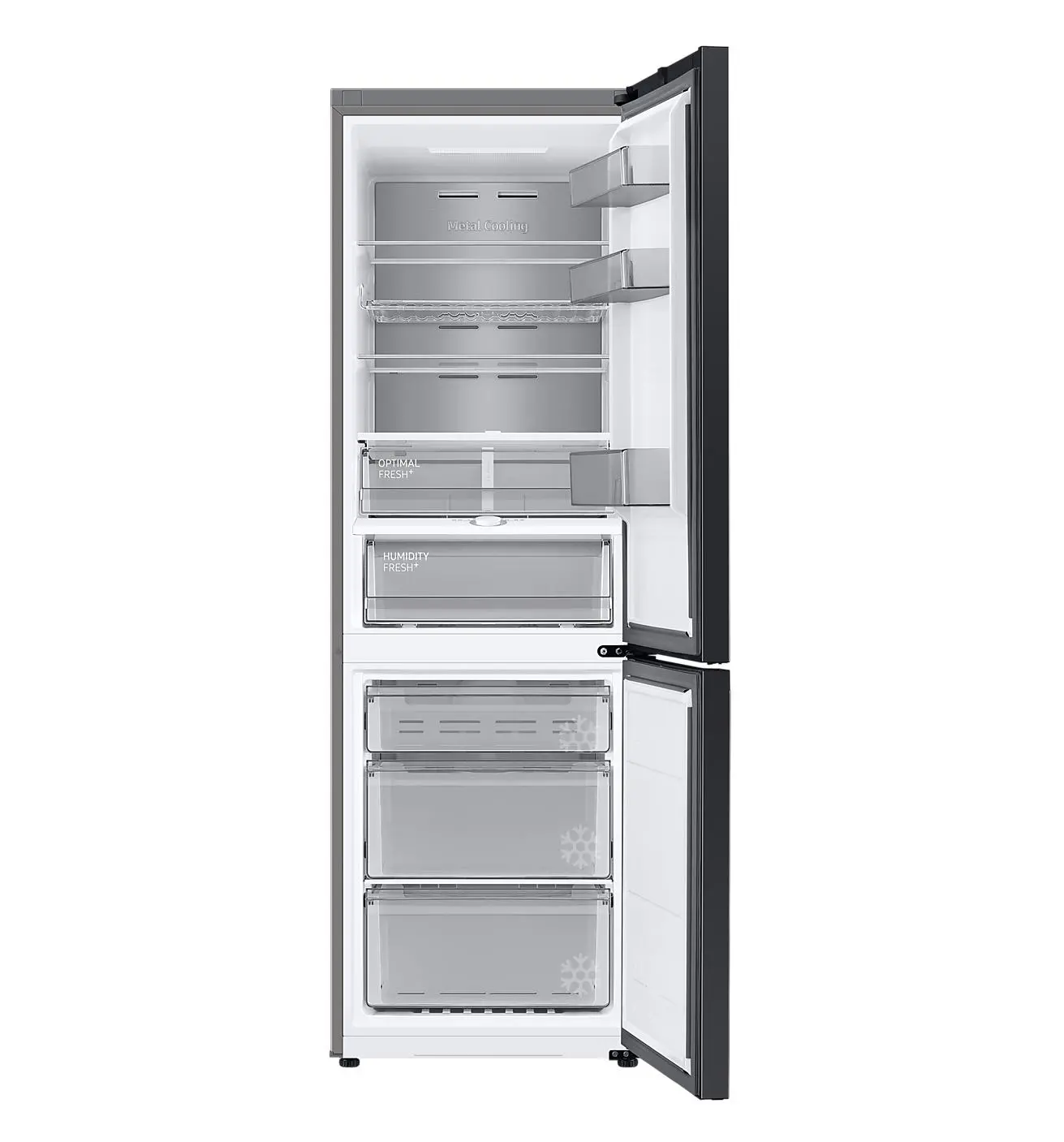 Lodówka Samsung Bespoke RB34C7B5E12 Pełny No Frost 185,3cm Szuflada z kontrolą wilgotności Zdalne sterowanie Biały