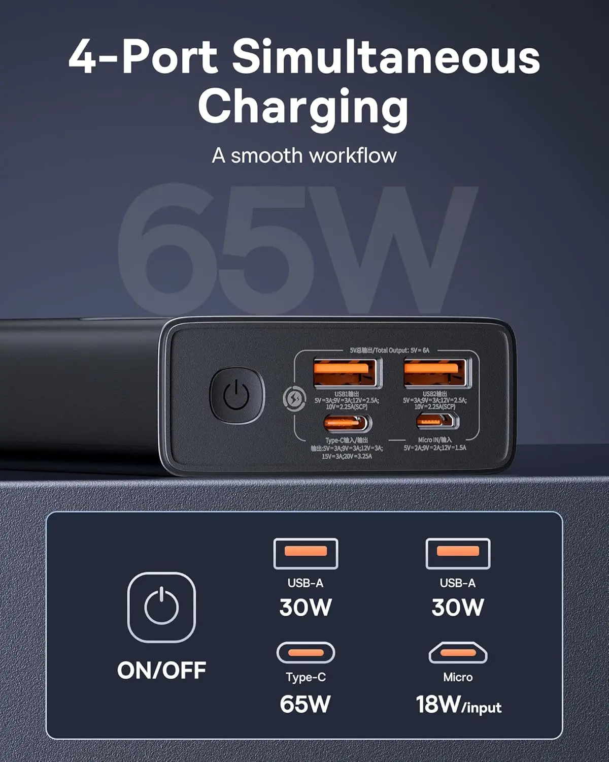 Powerbank Baseus P10022906113-00 OS Star-Lord 20000mAh 65W Czarny