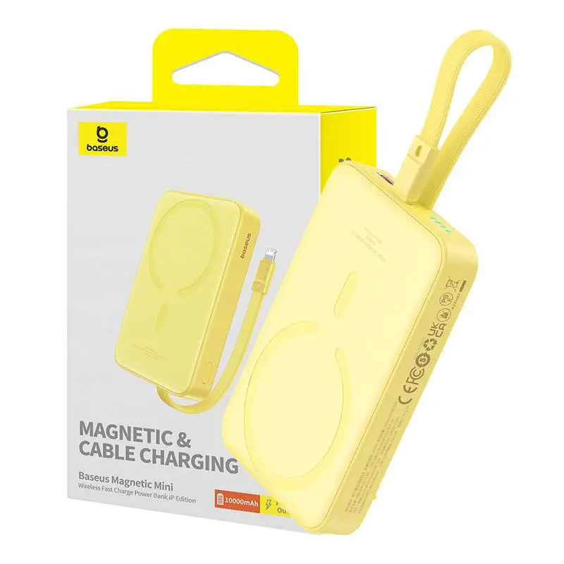 Powerbank Baseus P10022109Y23-00 Magnetic Mini 10000mAh 20W MagSafe z kablem Lightning Miętowy