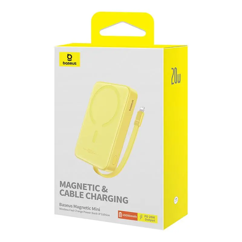Powerbank Baseus P10022109Y23-00 Magnetic Mini 10000mAh 20W MagSafe z kablem Lightning Miętowy
