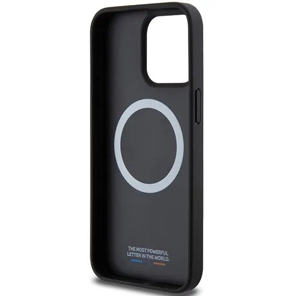 Etui BMW Perforated Twisted Line MagSafe BMHMP15X23PUCPK do iPhone 15 Pro Max Czarny