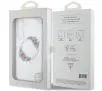Etui Guess IML Flowers Wreath MagSafe do Samsung Galaxy S24+ Przezroczysty