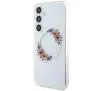 Etui Guess IML Flowers Wreath MagSafe do Samsung Galaxy S24+ Przezroczysty